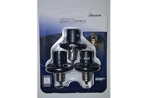 Westek Candelabra 3-Pack Light Control (Saves Energy, Dusk to Dawn, Outdoor, Screw-in