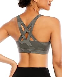 RUNNING GIRL Sports Bra for Women, Criss-Cross Back