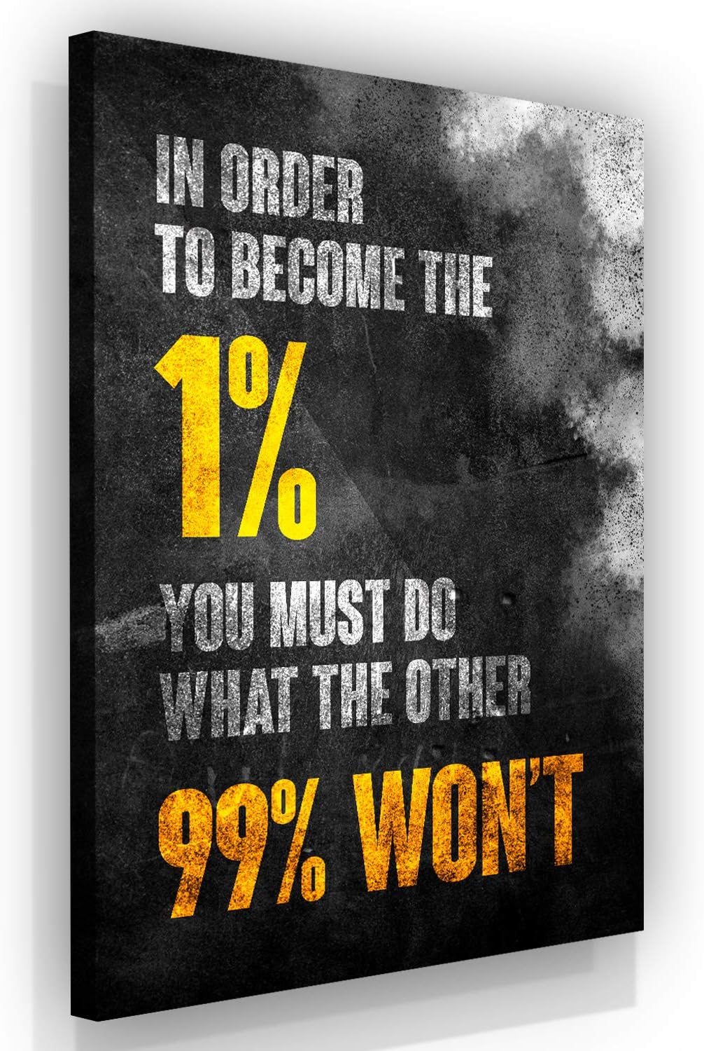 SuccessHuntersPrints Motivational Art Success Quotes - The One Percent - Framed Office and Gym Wall Decor Art poster for Entrepreneurs - in Order to Become the 1%, You Must Do What the Other 99% Won't