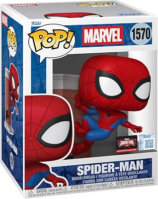 Pop! Premium: Spider-Man - Spider-Man Leaning - Marvel Comics- Exclusivité Amazon - Figurine en Vinyle à Collectionner - Idée de Cadeau