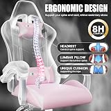 Bigzzia Gaming Chair Ergonomic Office Chair Purple Pink view 4
