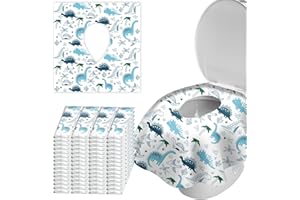 ZHOMA 60 Pack Toilet Seat Covers Disposable, Extra Large No-Slip Waterproof for Toddler Potty Training, Individually Wrapped 