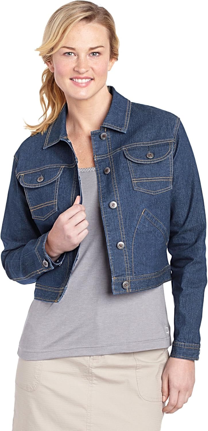 blue cropped denim jacket
