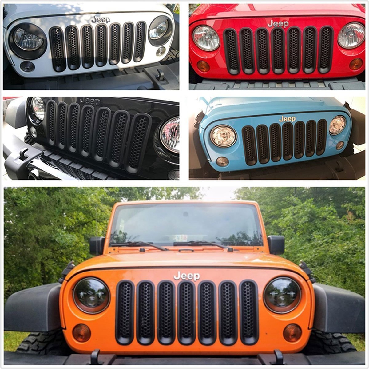 RilexAwhile Upgrade Clip in Version BLACK Front Grill Mesh Grille