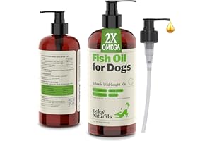 Deley Naturals Fish Oil for Dogs 2X Omega - Icelandic Fish Oil for Dogs - Dog Supplements with Omega 3 6 9 for Skin and Immun