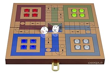 Cerasus Wooden Ludo Board Game with High Gloss Finish (BOG 238)