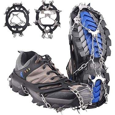 ART POPULAIRE RARES ANCIENS CRAMPONS ACIER à FIXER sur CHAUSSURES contre VERGLAS EUR 15,00