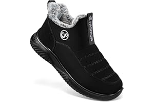 ALICEGANA Womens Snow Boots Winter Shoes Warm Fur Lined Ankle Booties Slip On Waterproof Boots Non Slip Women Boot