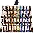 AUSTOR 100 Pcs 6 Sided Dice Set 10 Two Tone Colors Dice with Gold Pips Square Corner Dice(Free Pouch)