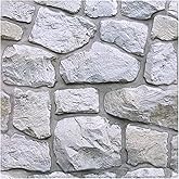 SMOOSTIKC 3D Faux Stone Wall Panels Peel and Stick, 10 Pcs 11.8" x 11.8", Stone-Look Textured Wall Sticker, Ultra-Light Thin 
