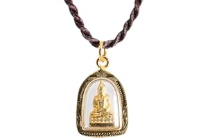 Artschatz Golden Weekday Buddha Pendant Necklace