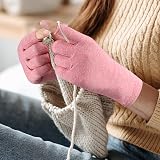 AovYoo 2 Pairs Fingerless Arthritis Compression Gloves Pink S view 5