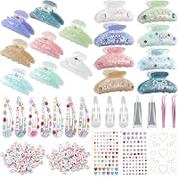 Amazon.com : Kathfly 8 Sets DIY Hair Claw Clips Kit Acrylic  display picture 3