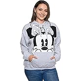 Disney Women Hoodie Minnie Mouse Peeking Pullover Sweatshirt