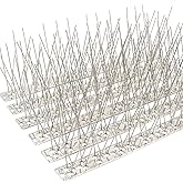 Bird Spikes for Pigeon 30 Feet Coverage 304 Stainless Steel Uninstalled | swallow Sparrow Small Birds, Rustproof Bendable, 28pcs Easy to Install Outside Roof, Eaves, Porch, Balcony, Window sill
