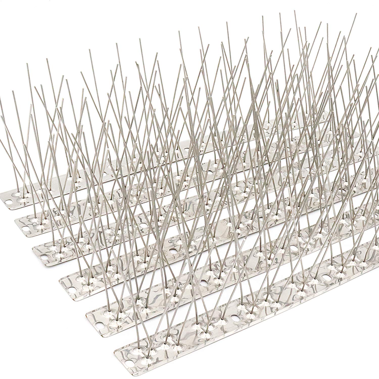 Photo 1 of QIEGL Bird Spikes 304 Stainless Steel for Coverage 40Ft 37pcs Pigeons Anti Bird Spike Small Birds Sparrow Metal Fence Spikes (37 Pack Uninstalled)