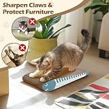 ComSaf Cat Scratching Board 2 Pack Blue Curved Double-Sided Cardboard view 8