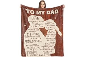 BMPUDERY Fathers Day for Gifts Dad Gift from Daughter Dad Blanket for Birthday Christmas Valentines Day Gift Soft Cozy Flannel Throw Blanket Present for Men Him Husband 60 * 50inch