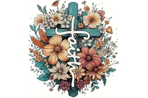 ACELII 5D Diamond Painting Kits for Adults Beginners,Cross Flower Diamond Art Kit,DIY Full Round Drill Diamond Dot Gem Art Kits for Adults,Home Wall Decor 13.78x13.78 Inch