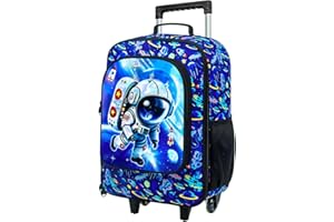 KLFVB Kids Luggage for Boys Girls, Cute Rolling Wheels Suitcase for Toddler, Children Travel Carry on Suitcase
