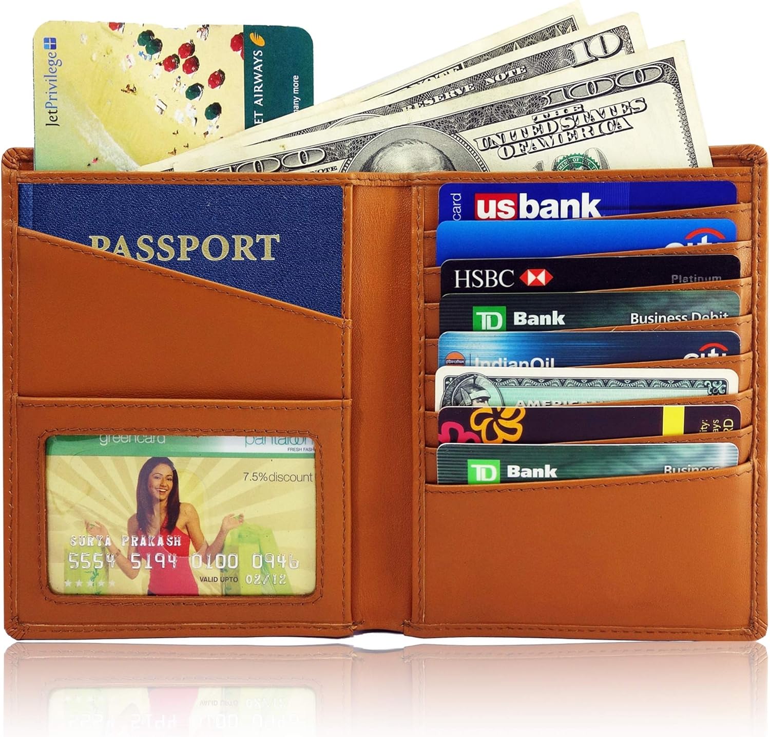 AurDo RFID Blocking Italian Leather Passport Holder Cover