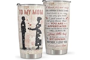 Macorner Gift For Mom From Son - Birthday Gifts for Mom & Christmas Gifts From Son - Mom Gifts From Kids Mothers Day Gifts For Women - Mother's Day Gifts For Mom From Son Stainless Steel Tumbler 20oz