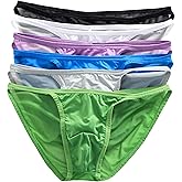 Vchomi Men's Low Rise Comfort Gauze Briefs Stretchy Bikini Underwear 6-Pack