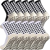 GEDOH Grip Soccer Socks Non Slip Sports Football Basketball Grip Pads Socks for Men2/4/6
