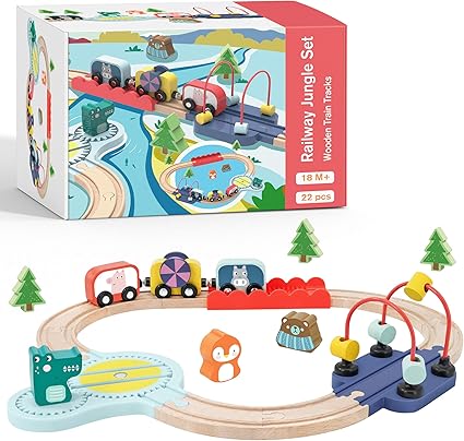 first wooden train set