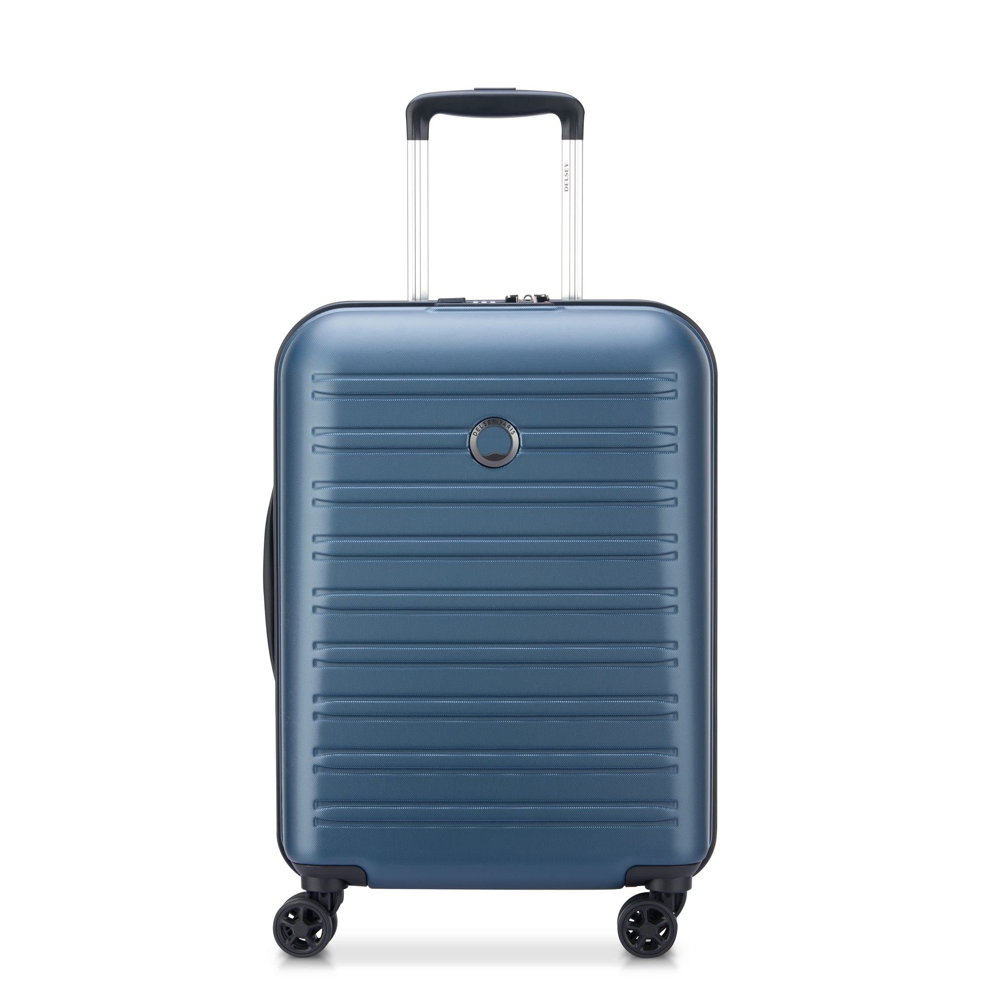 DELSEY Paris - SEGUR 2.0 - Slim Rigid Cabin Suitcase - 55x40x20 cm - 35 liters - XS - Blue