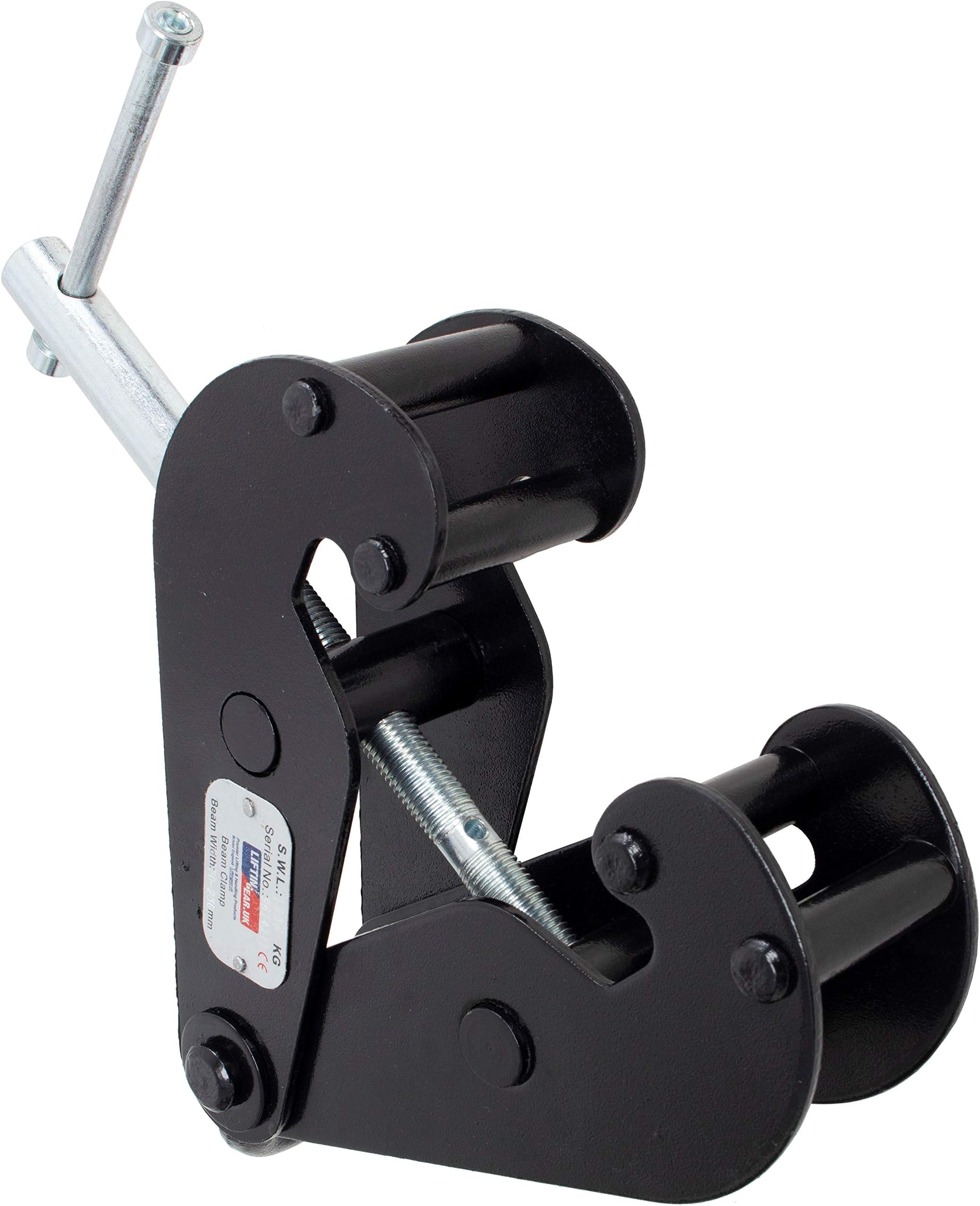 LiftinGear 2 Tonne Adjustable Width Beam Girder Clamp with Pivoting Eye