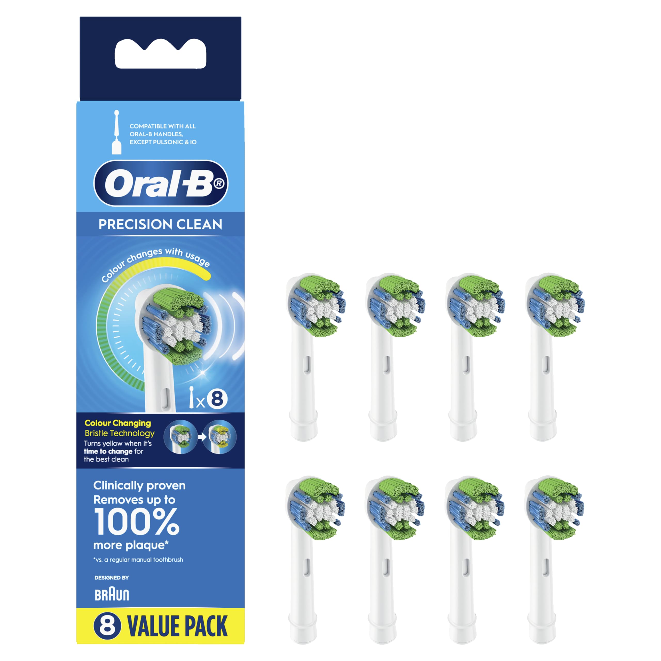 Braun Oral-B Precision Clean Toothbrush Head Refill 8 Pack