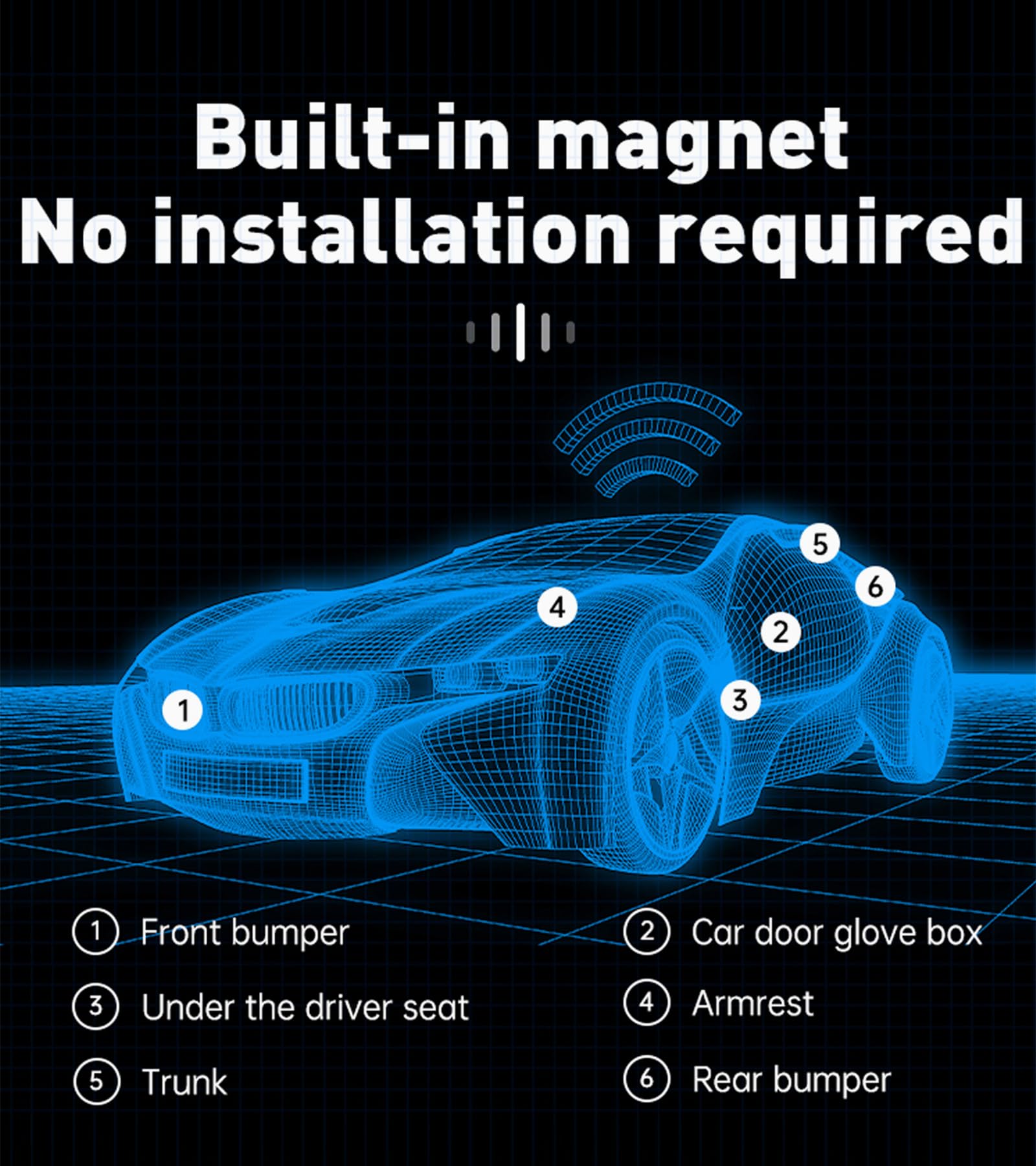 GPS Tracker for Vehicles, Cars & Motorcycles - No Monthly Fee/Subscription | Real-Time Tracking with Magnetic Waterproof Case | Worldwide Coverage via GSM SIM Card, Anti-Theft Alerts