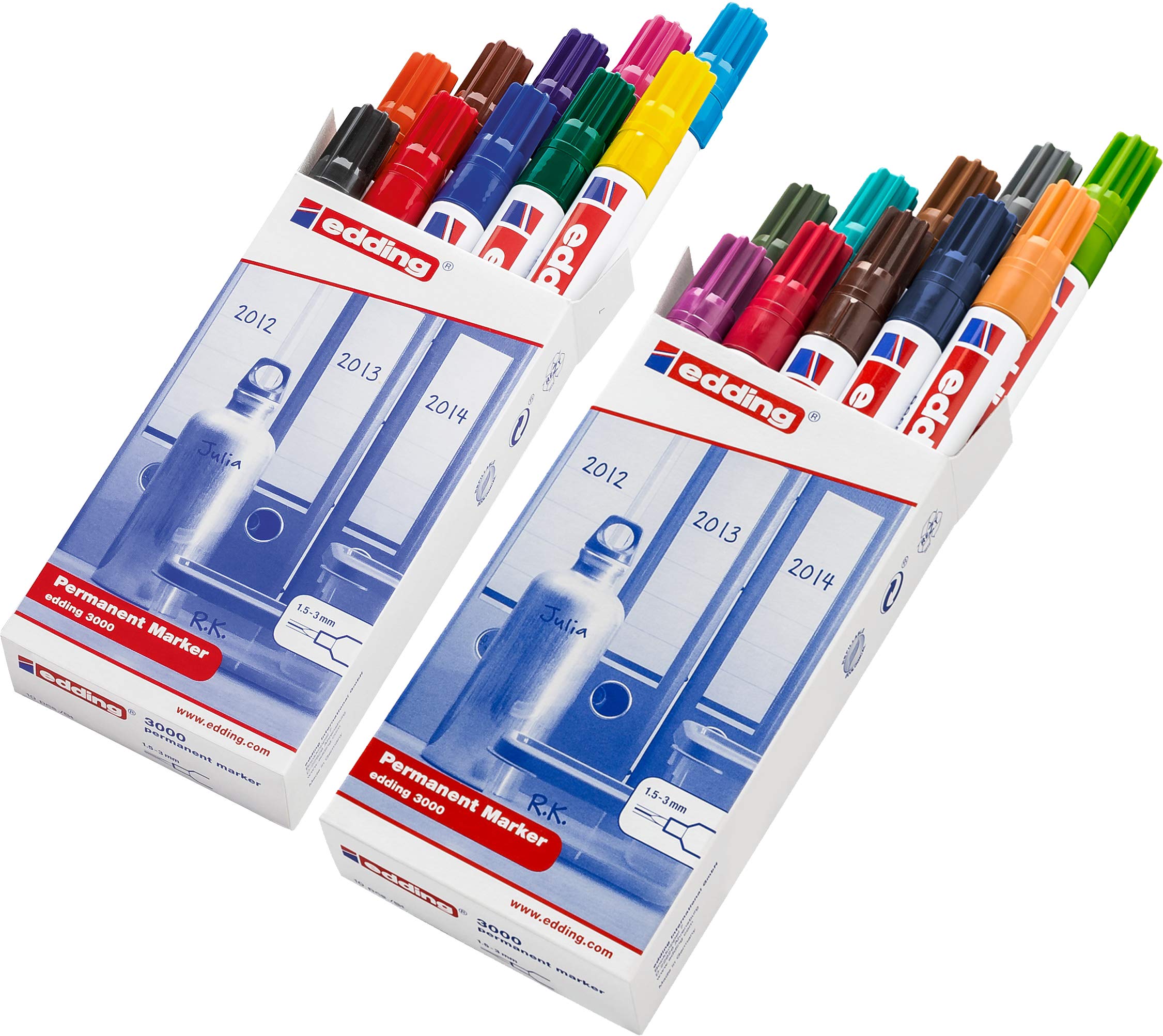 edding 3000 Permanent Marker Pens 20 Pack Colours 1-20