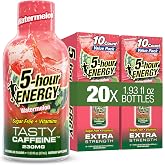 5-hour ENERGY WATERMELON Flavor, 20 Count, Extra Strength Energy Shot | 1.93 Fl Oz, Amino Acids, B Vitamins, Sugar Free and Zero Calories
