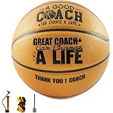 CybGene Engraved Basketball with Warm Message for Coach Appreciation Gifts