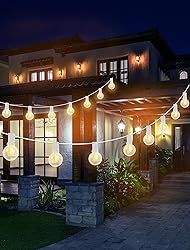 25Ft LED Outdoor String Lights Christmas, G40 Globe