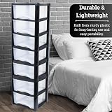 Neat. 7-Drawer Plastic Storage Unit See-Through Drawers Black/Clear 140cm view 6
