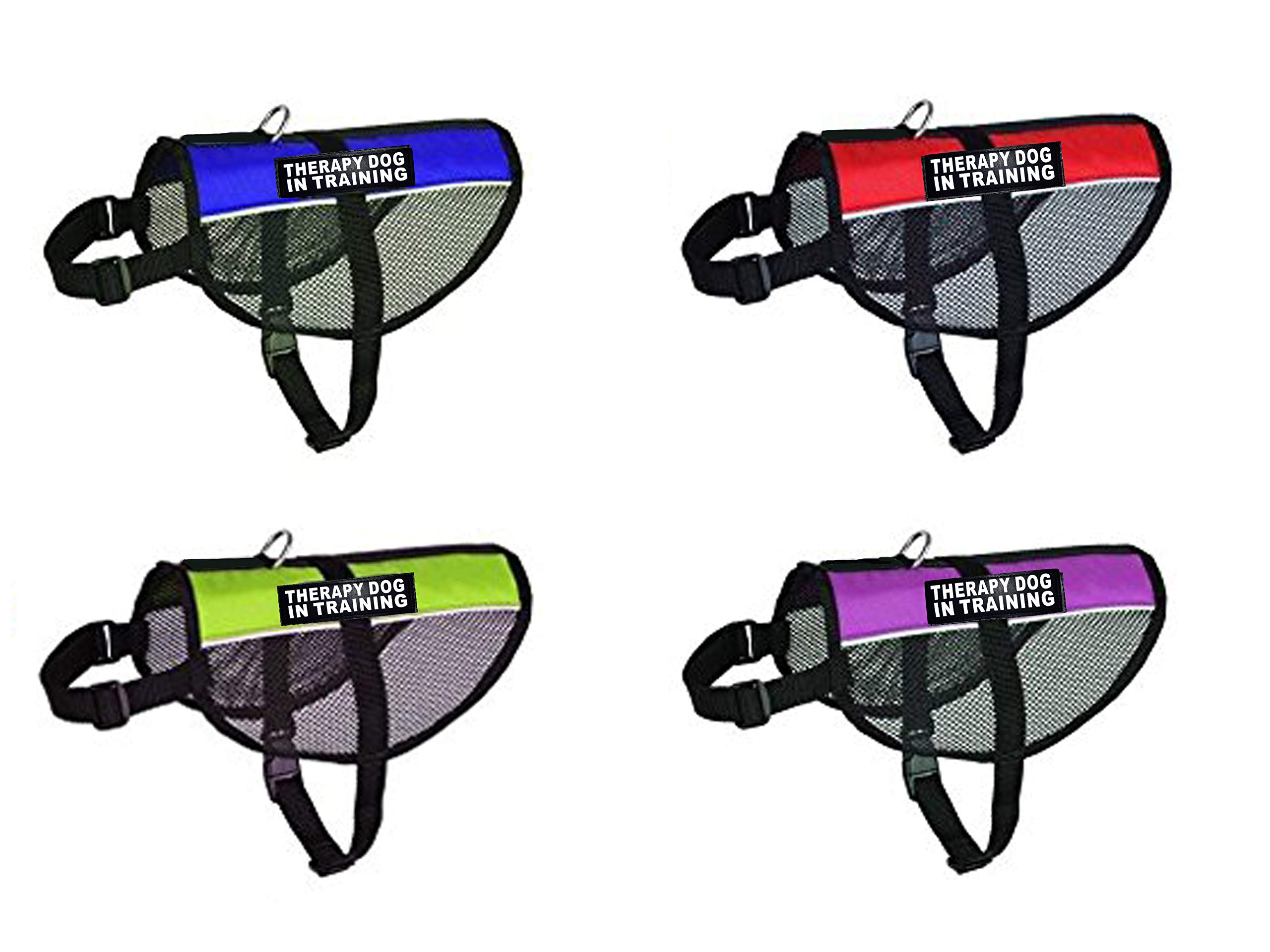 Therapy Dog mesh Vest Harness Cool Comfort Nylon Purchase Comes with 2 Reflective Therapy Dog in Training Patches. Please Measure Your Dog Before Ordering