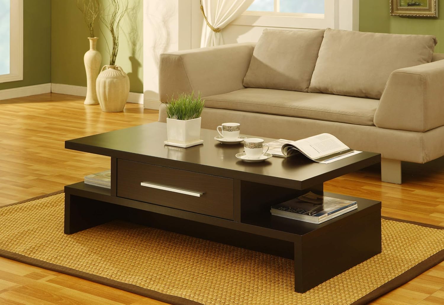 Amazon Com Q Max Coffee Table Red Cocoa Kitchen Dining