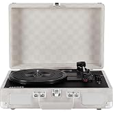 Crosley CR8005F-AC Cruiser Plus Record Player, Almond Checkerboard | 3-Speed Turntable, Bluetooth In / Out, Built-in Stereo Speakers, Isolated Internal Speakers Minimize Vibration