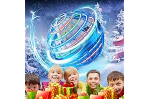 THCBME Flying Orb Ball, Hand Controlled Boomerang Hover Ball, LED Light Flying Ball Toys, Hand Mini Spinning Drone Ball, Indoor Outdoor Toys (Blue)