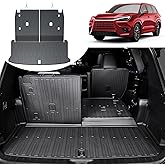 HOUCLEMIC Cargo Mat Fit for 2024 2025 2026 Lexus TX 6/7 Seats, 3rd Row Rear Seat Backrest 2 in 1 All Weather TPE Trunk Liner for TX350 TX500h TX550h+ Accessories