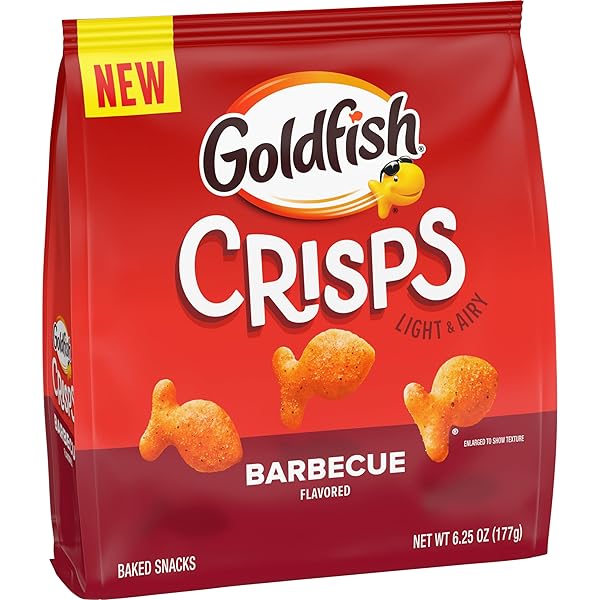GOLDFISH CRISPS BARBECUE FLAVORED BAKED CHIP CRACKERS, 6.25 OZ BAG