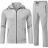 TBMPOY Men's Hooded Tracksuits Sweatsuits 2 Piece Sets Jogging Track Sweat Suit Workout Gym Warm Up Outfits with Hoodie