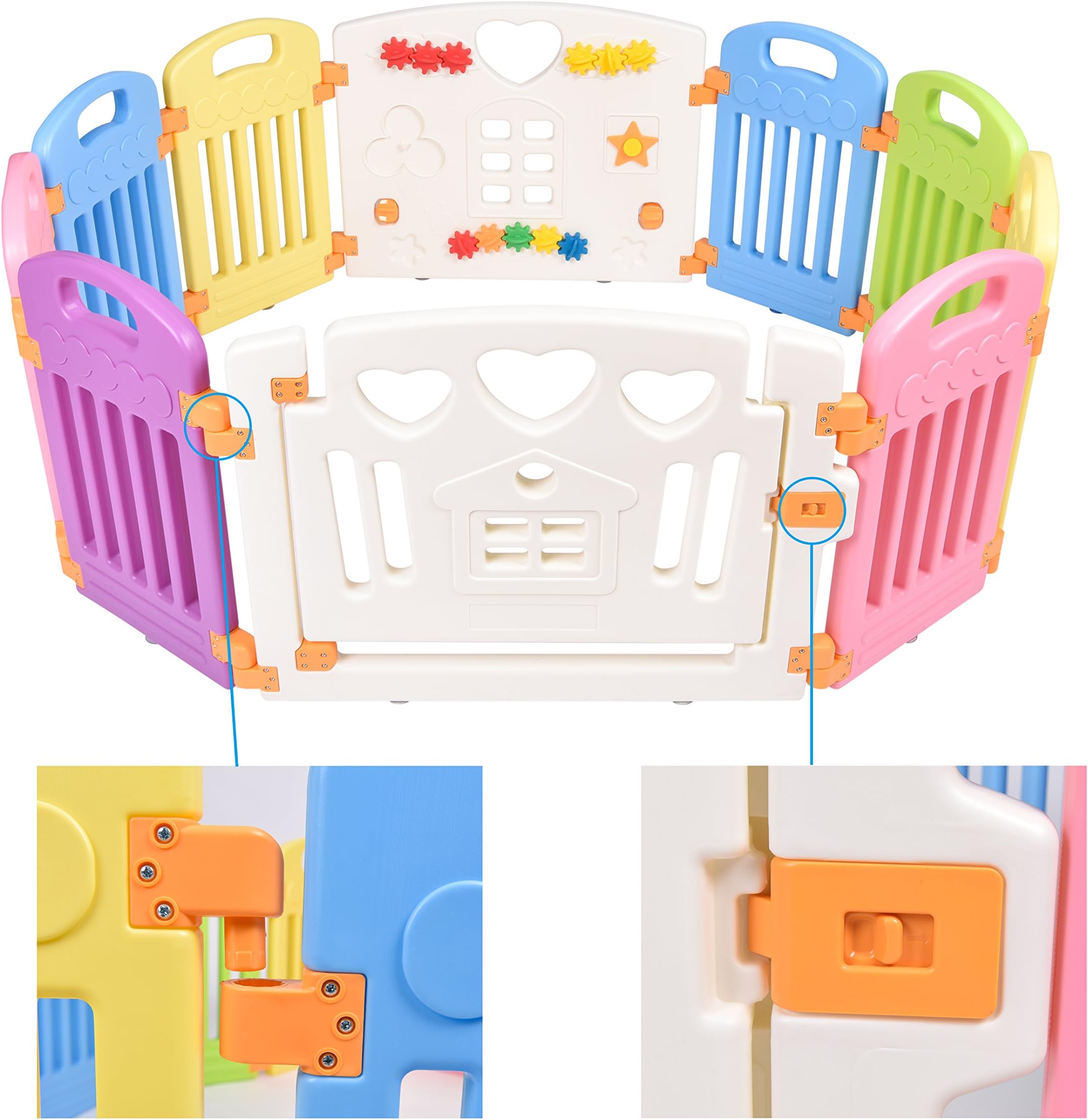 Baby Playpen, Baby Toddler Non-Toxic 10 Panel Kids Play Pen- Kids Activity Center Safety Play Yard Home Indoor Outdoor