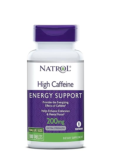 Amazoncom Natrol High Caffeine Tablets Energy Support - 