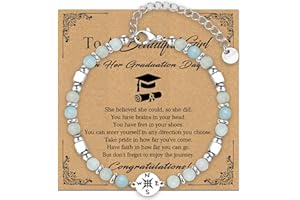 rosulasi 2025 Graduation Gifts for Her,Graduation Bracelets Inspirational Compass Bracelet Class of 2025 Graduate Gifts Middle School High School College Bachelor Masters Women Daughter Friends