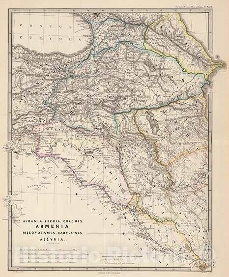 Amazon Co Jp 歴史的な地図 クラシカルアトラス 1865アルバニア イベリア コルキス アルメニア メソポタミア バビロニア アッシリア ビンテージウォールアート 44in X 53in 4453 Rmsy1 Generic