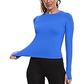 MathCat Seamless Workout Shirts for Women, Long Sleeve Workout Tops for Women, Yoga Sports Athletic Gym Tops